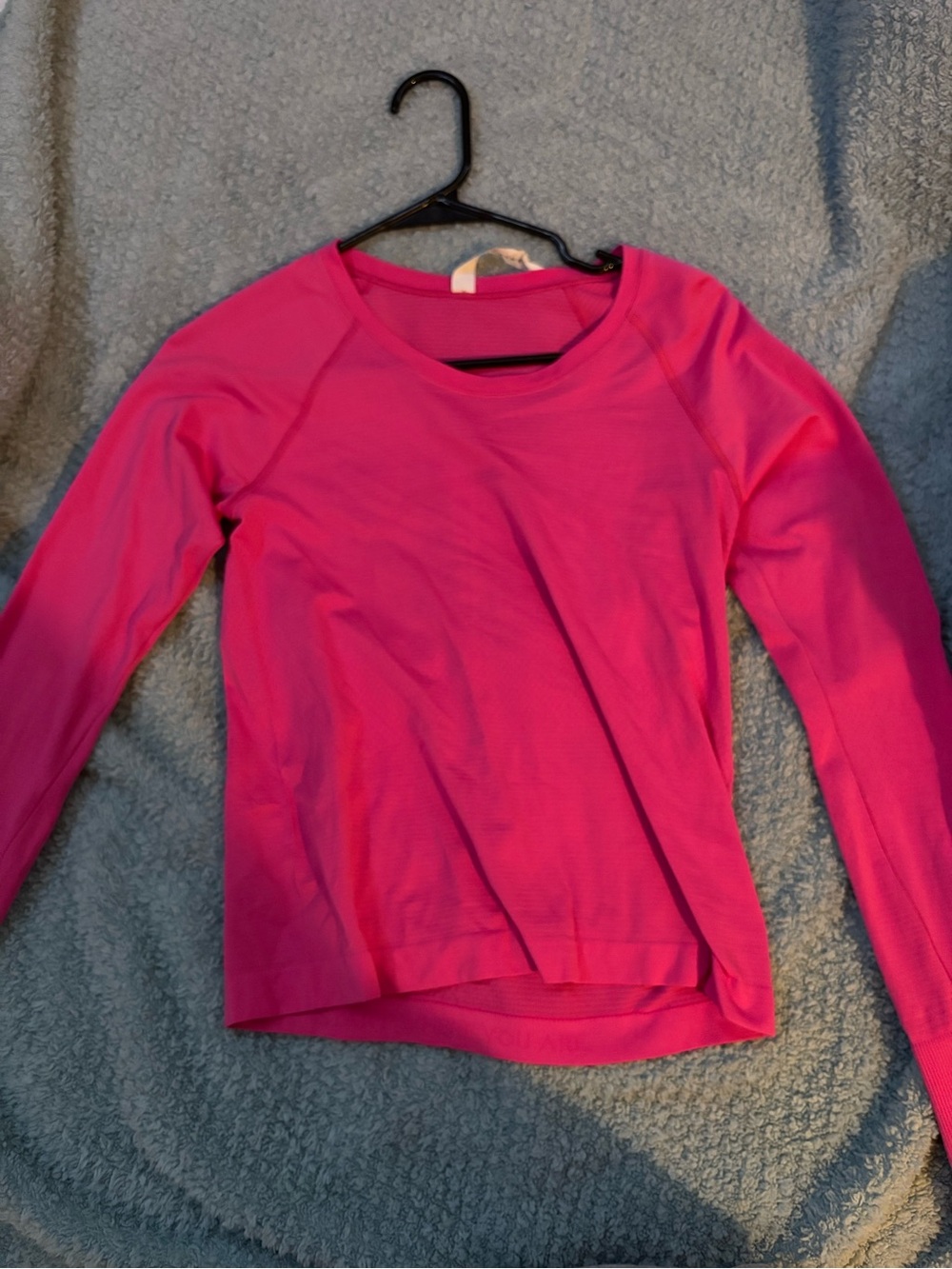 lululemon athletica Long Sleeve Tee in Bright Pink